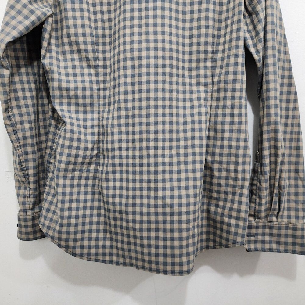 5.11 Tactical Covert Flex Shirt Long Sleeve Snap Plaid Blue Beige Mens Large L - Picture 15 of 16